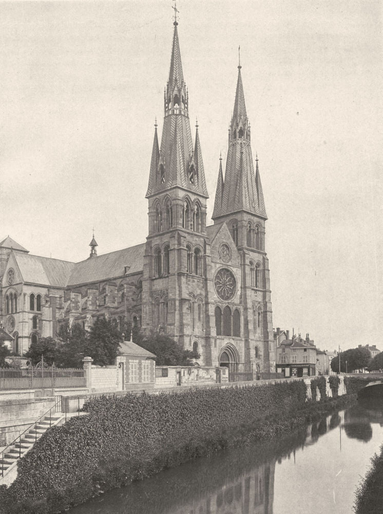 MARNE. Châlons-sur-Marne- Notre- Dame 1906 old antique vintage print picture